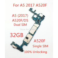 Papan Logik Sistem Cip Papan Induk Membuka Kunci, 100% Tulen, Untuk Samsung Galaxy A5 2017 A520F A52