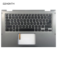 New For Dell Inspiron 13 5379 Palmrest Upper Case with Backlit Keyboard Gray 0JCHV0