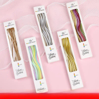 Curved Birthday Candle Gold-Plated Spiral Smokeless Party Candle Colorful Curve Creative Cake Decora