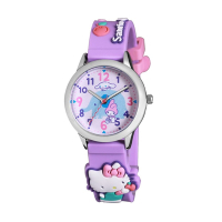 HELLO KITTY 凱蒂貓生動迷人立體大象圖案手錶(紫色 KT077LWPV)