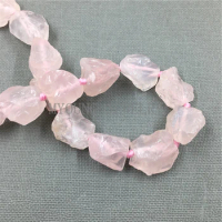Large Knock Raw Natural Rose Quartzs Crystal Nugget Beads For DIY Jewelry Making MY0094