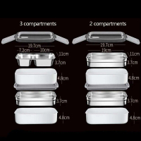 Kotak Nasi Bekal Makan Bento Lunch Box Stainless Steel
