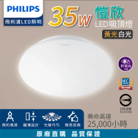 Philips 飛利浦 35W 愷欣 LED吸頂燈 3-5坪 ★3年保固 取代品繹(白光/黃光)