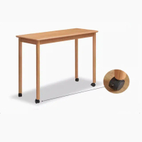 【Taoshop 淘家舖】HN 日式原木無印風｜波浪雙層｜辦公桌電腦桌 L7163(原木色-小)