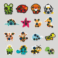 Baby Cute Cartoon Animal Sticker Forehead Head Strip Body Fever Thermometer Children Safety Baby Care Thermometer