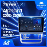 TEYES X1 For Toyota Alphard 1 H10 2002 - 2008 Car Radio Multimedia Video Player Navigation GPS Android 10 No 2din 2 din dvd