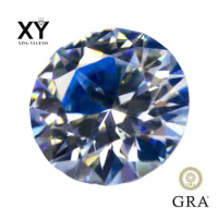 Moissanite Stone Ice Blue Color Round Cut with GRA Report Lab Grown Gemstone Jewelry Making Materials Free Shipping
