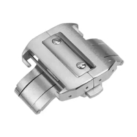 PCAVO For Cartier Santos 100 Belt Stainless Steel Folding Buckle Butterfly Buckle Santos Watch Buckle 18mm 21mm