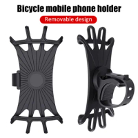 Universal Bicycle Mobile Phone Holder Rotating Silicone Bicycle Phone Holder Motorcycle Handlebar Holder For 4.0-6.0 Inch Phone