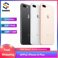 Apple iPhone 8 Plus 4G Mobile Phone 3GB RAM 64GB/256GB 5.5'' IPS LCD Screen 12MP+7MP Touch ID Fingerprint Hexa Core SmartPhone