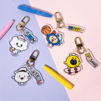 KPOP TREASURE Cartoon Keychain TRUZ Acrylic Keyring Pendant Bag Accessories CHILLI ROMY HIKON SOM WOOPY Fans Collection Gift