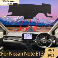 Car Dashboard Mat for Nissan NOTE E13 E-power 2021 2022 2023 Avoid Light Pad Dashmat Carpet Sunshade Protective Auto Accessories