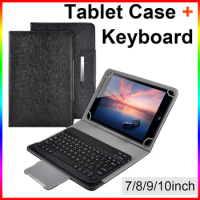 Tablet Case for 7/8 9/10 10.1 Inch Tablets for Android IOS Windows Bluetooth Keyboard Cover for IPad Samsung Lenovo Teclast Pad