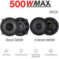 2PCS 5 / 6.5 Inch 500 / 600W Car Speakers 2-Way Full Range Frequency Automotive Audio Music Stereo Speaker Auto Door Subwoofer
