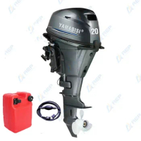 Look Here! 20HP Engine 4 Stroke Short Shaft Front Control Electric Start Boat Motor