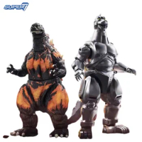 100% In Stock Original Super 7 Godzilla Anime Action Figure 1995 Burning Godzilla 1993 Mecha Godzilla Anime Figures Model Toys