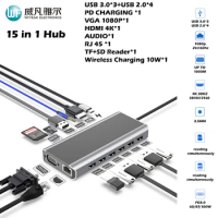 USB C Hub Docking Station For Macbook Air/Pro M1/M2 Ipad Thunderbolt Laptop HDMI PD SD TF RJ45