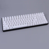 PBT 135 Keys White Keycaps Cherry Height Dye Sublimation Japanese 68 75 96 980 100 104 Mechanical Keyboard GK61 Anne Pro 2