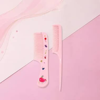 OEM SK-C1021 Sisir Anak Set Isi 2pcs Karakter Kartun Lucu / Sisir Rambut Gagang Plastik 2IN1 / Hair 
