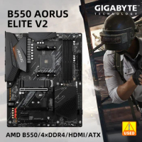 GIGABYTE B550 AORUS ELITE V2 AM4 B550 Motherboard AMD DDR4 Supports Ryzen 3 3100 3200GE 3200G 3300X 4100 4300GE 4300G 5100 5300G
