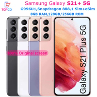 Samsung Galaxy S21+ 5G S21 Plus G996U1 128GB/256GB Original Cell Phone 6.7" Octa Core 8GB Snapdragon888 eSim 64MP&amp;Dual 12MP eSim