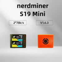 New NerdMiner S19mini 156KHS T-display S3 Btc Solo V2 PLUS V1.6.3Lottery Miner Hashrate Nerd Miner Mini BTC lottery miner