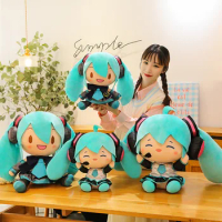 2 types Hatsune Miku Figure Plush Toy Miku Plush Kawaii Cartoon Stuffed Toy Xmas Gift