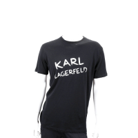 KARL LAGERFELD 筆觸字母印花色棉質T恤(男款)