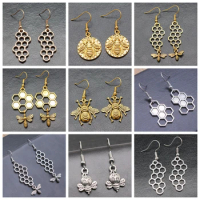 27 Styles Honey Bee Honeycomb Earrings Fashion Temperament Versatile Small Earrings Elegant Ladies Jewelry Dropshipping