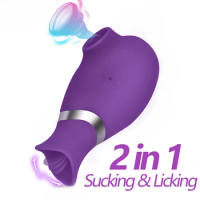 Female Double Head Sucking Vibrator Female Clitoral Suction Cup Vacuum Stimulator Rechargeable Clitoral Masturbator Adult Toy