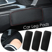 Car Knee Pad Suede Leather Universal Paste Leg Thigh Pillow Auto Head Rest Cushion Memory Foam Support Tool