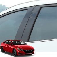 Car Styling For Hyundai Elantra Avante CN7 2021-2022 Car Window Pillar Trim Sticker Middle BC Column Sticker Auto Accessories