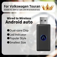 Mini Android Auto Adapter Newest Smart AI Box for Volkswagen VW Touran Car OEM Wired Android Auto to Wireless USB Type-C Dongle