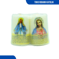 Lilin Doa Katolik 8 Cm / Lilin Altar / Lilin Gelas/ Lilin Doa Murah Pasti Ori