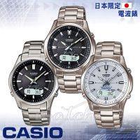 CASIO卡西歐 日本內銷款_電波_太陽能_鈦金屬錶帶男錶(LCW-M100TD)