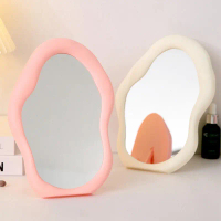 Mirror Cloud Shaped Makeup Mirror Desktop Dressing Mirror Minimalist Wall Mounted Bathroom Irregular