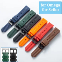 Premium Silicone Watchbands for Omega for Seiko Soft Rubber Watch Strap 20/22mm Universal Quick Release Wristbelt Sport Bracelet