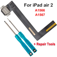 Charging Port Flex Screws For iPad 6 Air 2 A1566 A1567 USB Charger Port Dock Connector Plug Socket Jack Ribbon Replacement Parts
