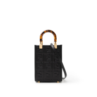 FENDI Mini sunshine shopper bag FF embossed leather