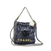 Chanel 22 Mini Black Shiny Calfskin GHW I16633C