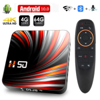 2022 NEW Android TV Box Android 10 4GB 32GB 64GB 4K H.265 Media Player 3D Video 2.4G 5GHz Wifi Bluetooth Smart TV Box Set top