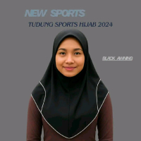 Sports Hijab B202/3 Tone Ig(TUDUNG SUKAAN)Black/Maroon/Drak Grey/ Size M/L/S/Kain Mosscrepe Korea///