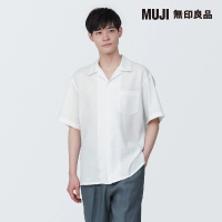 MUJI 無印良品 男大麻混短袖襯衫(共4色)