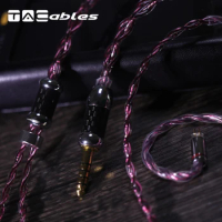 LuckLZ Rubine Hybrid Upgrade Cable 2.5 3.5 4.4 type-c light ning Graphene Copper Silver Alloy Litz Silver Coated Wire OCC Cable