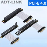 ADT Brand Universal PCIe 4.0 x4 to x16 Extension Cable Gen4 PCI-E Riser Adapter Graphics Cards Extender for RTX3090 RX6800xt GPU