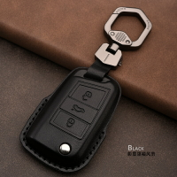 【優選百貨】福斯牛皮鑰匙套 Volkswagen VW POLO Skoda邁騰B8 帕薩特 途觀L 探岳 途岳 真皮鑰匙包鑰匙套 鑰匙包