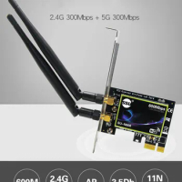 Desktop built-in pci-e wireless network card dual frequency 300M wireless WIFI network card 2.4G / 5G supports AP launch