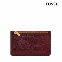 【FOSSIL 官方旗艦館】Logan 真皮卡片零錢包-紅木色漆皮 SL10019631(母親節)