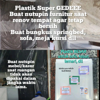 Kantong Plastik PE Bening Besar Penutup Bungkus Kasur Springbed Sofa Lemari Furniture barang besar j