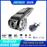 JUSTNAVI Car DVR Dash Cam Full HD 1080P Dash Cam Recorder High-definition for Android Player Navigation Front and Rear Camera